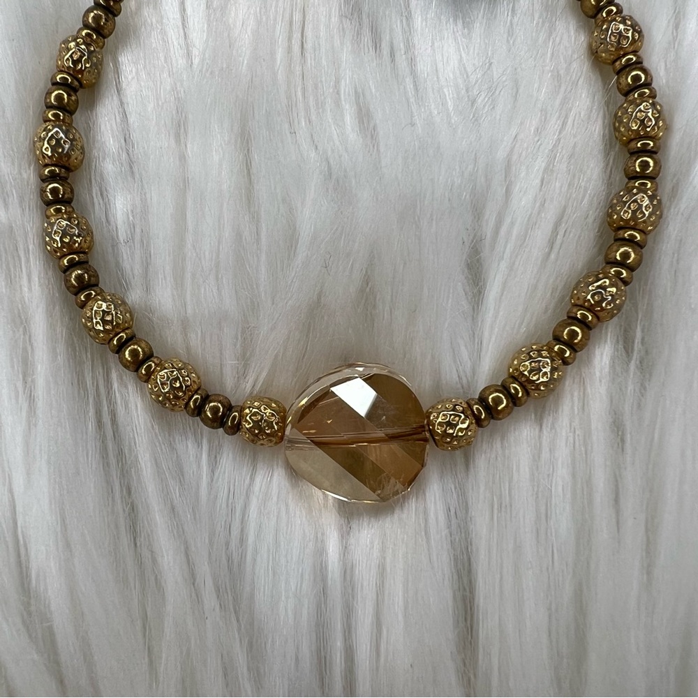 Alex And Ani Rafaelian Gold Pocked Beaded And Gol… - image 2